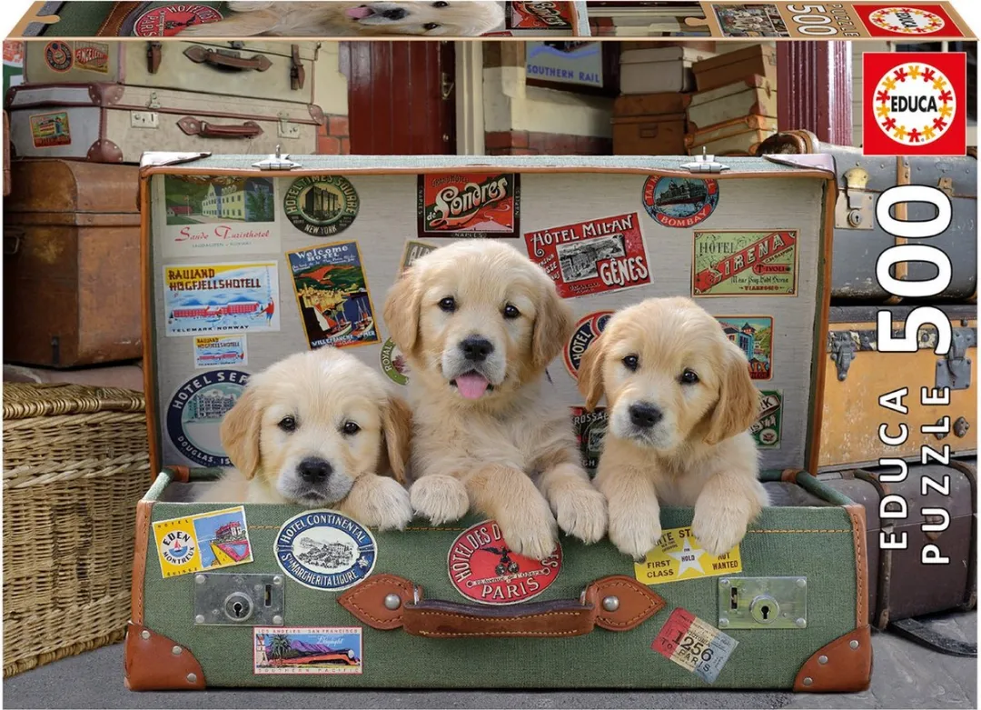Educa Hunde im Koffer Puzzle 500 Stuks