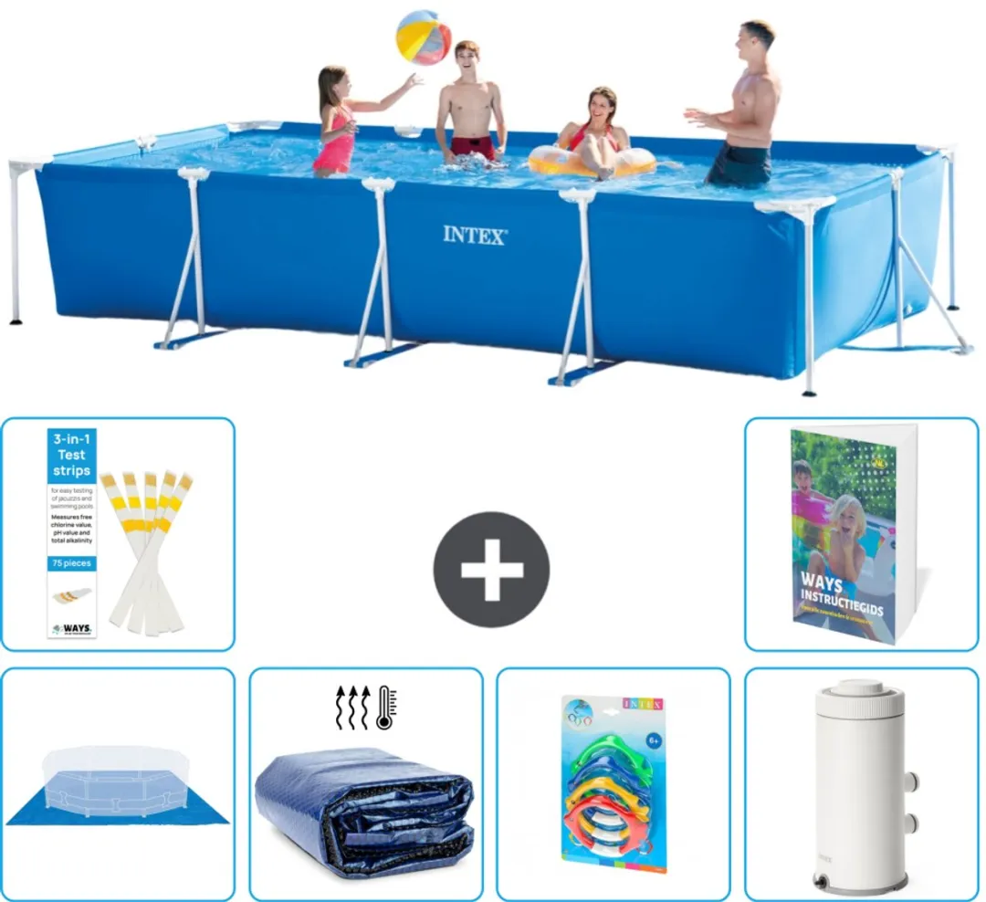 Intex Frame Zwembad 450x220x84cm Blauw