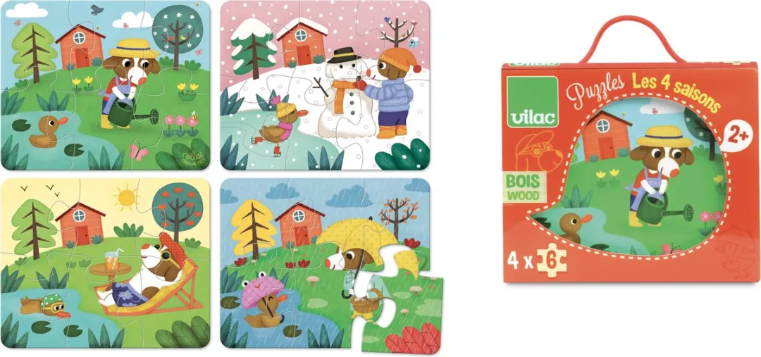 Vilac 4 Seizoenen Puzzel - 24 Stuks - Multi