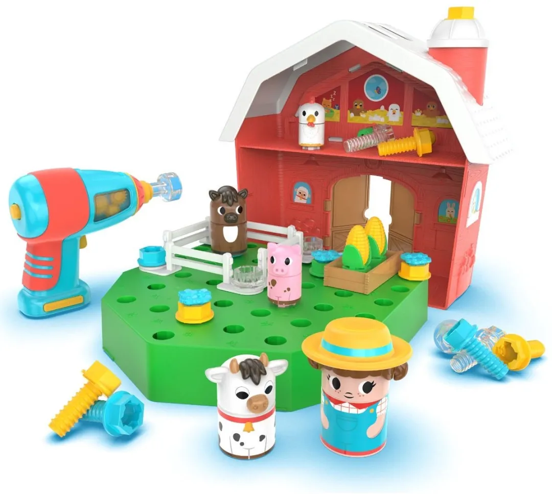 Learning Resources Design & Drill Bolt Buddies Barn - Multicolor - afbeelding 6 van 6