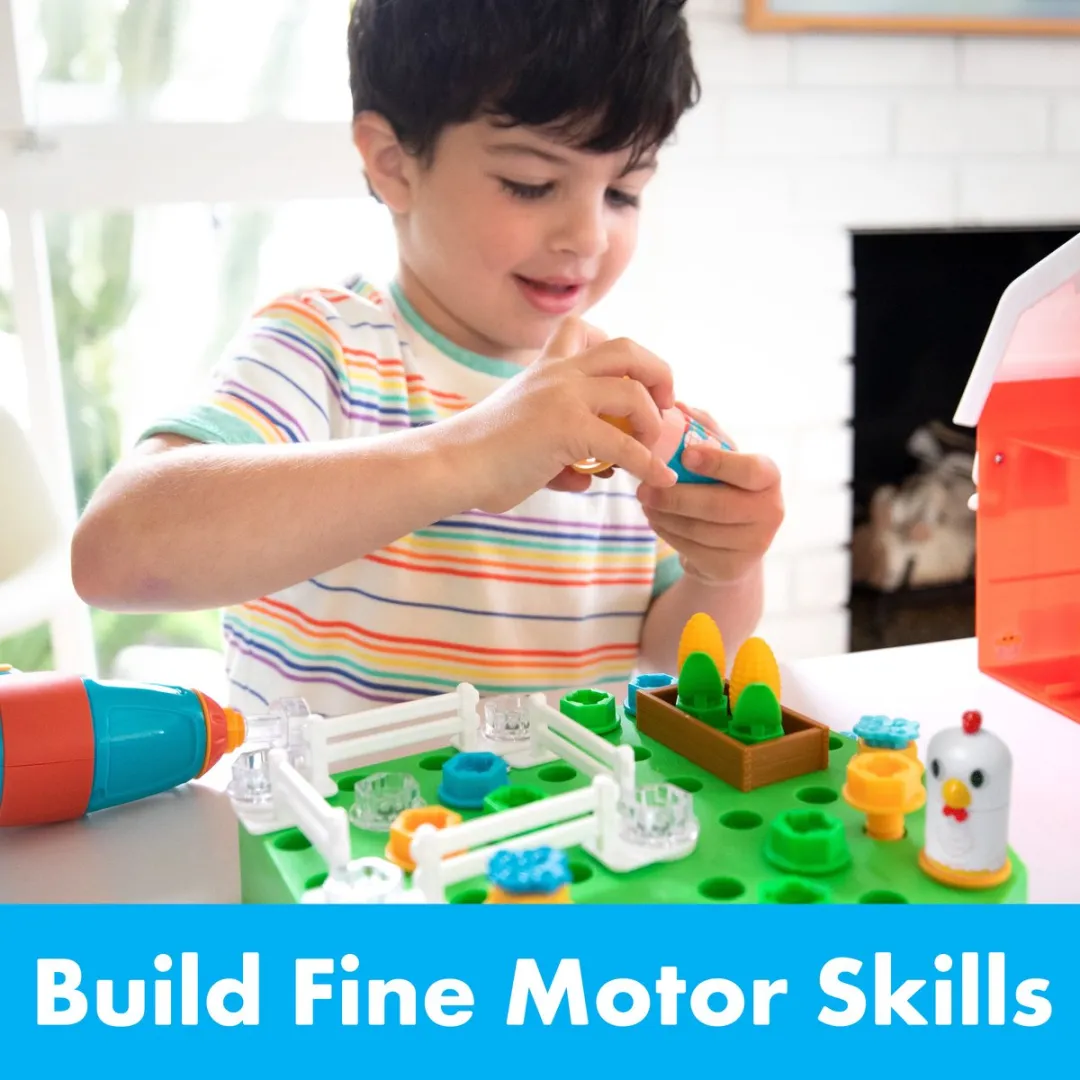 Learning Resources Design & Drill Bolt Buddies Barn - Multicolor