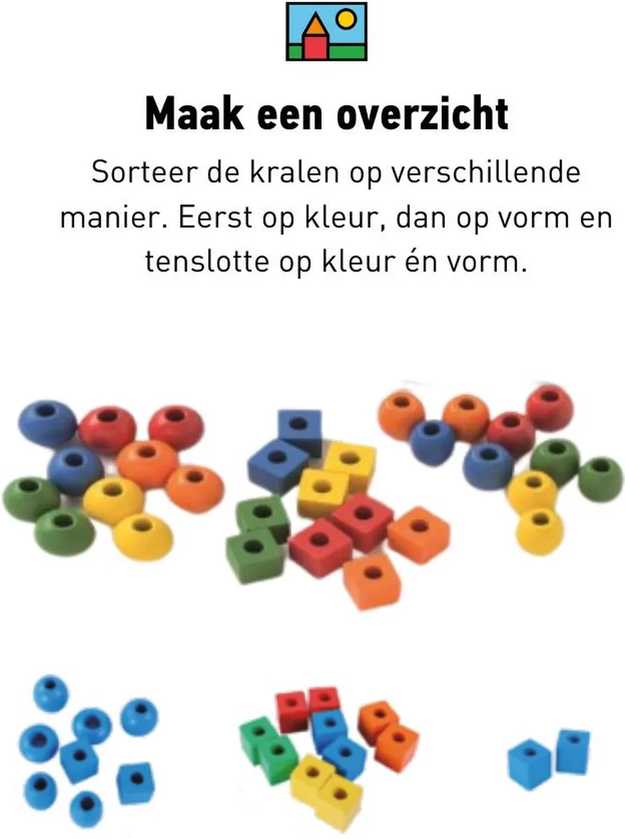 Toys for Life Sorteer de kralen Houten Speelgoed - 40 Kralen - Assorti - afbeelding 6 van 6