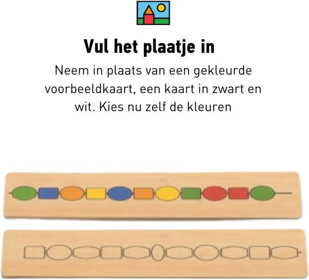 Toys for Life Sorteer de kralen Houten Speelgoed - 40 Kralen - Assorti