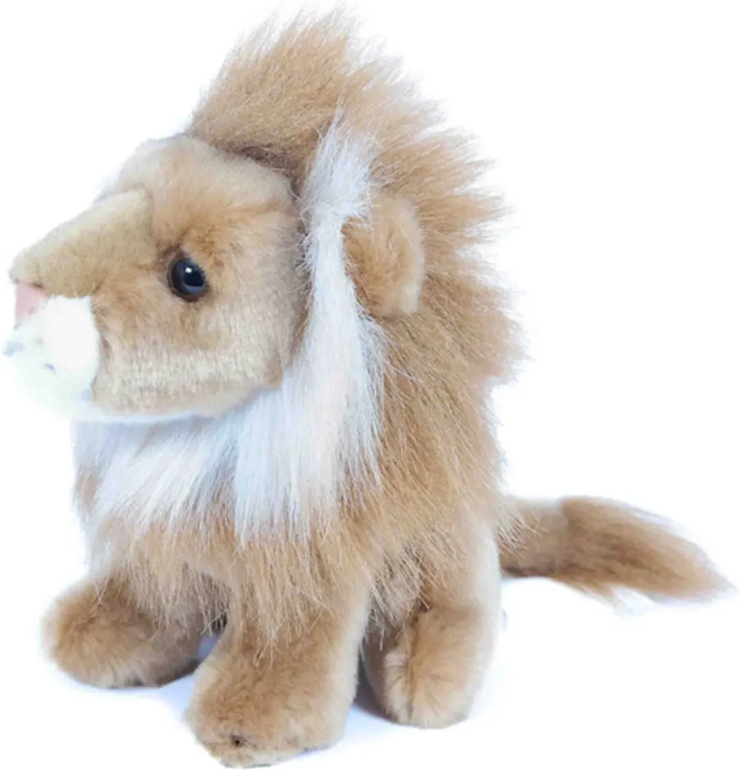 PIA Pluche Knuffeldier Leeuw 18cm - Oranjebruin/Wit