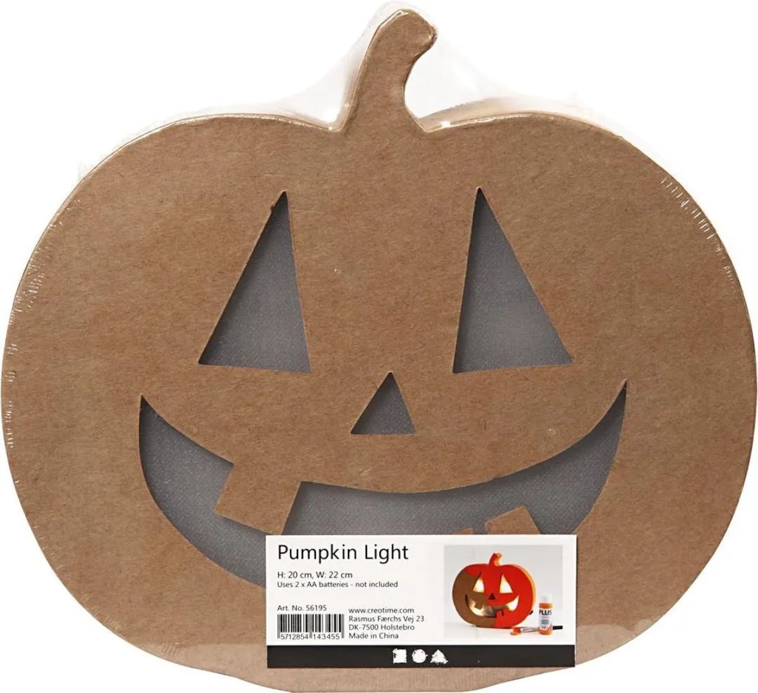 Creativ Company Creotime Pompoenlicht 20x22x4cm - Lichtbruin