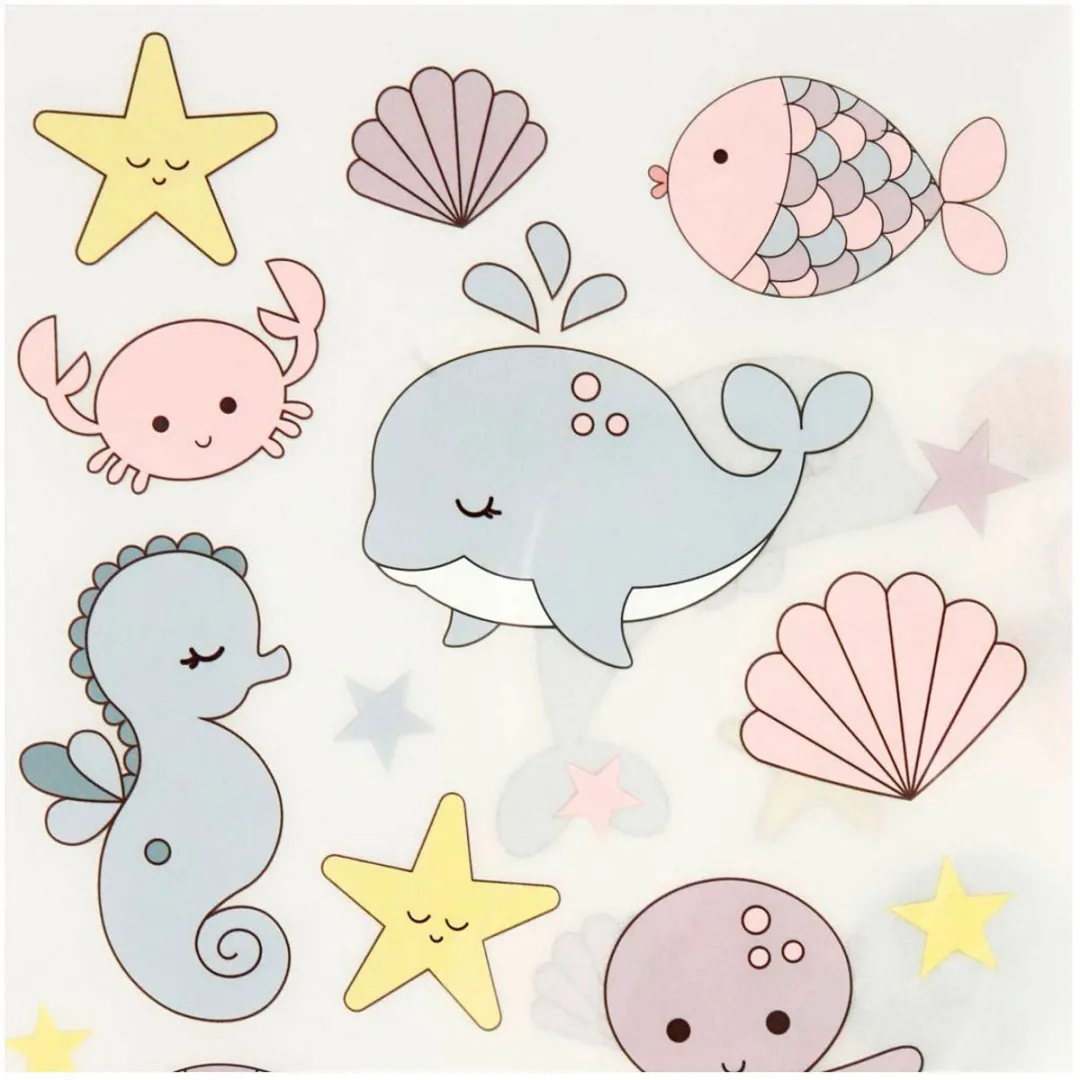 Creativ Company Rub-on Stickers Oceaan - 2 Vellen 12x12cm