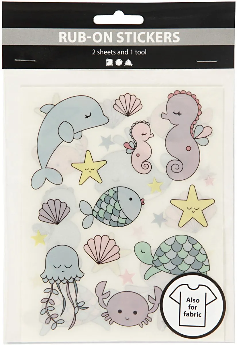 Creativ Company Rub-on Stickers Oceaan - 2 Vellen 12x12cm
