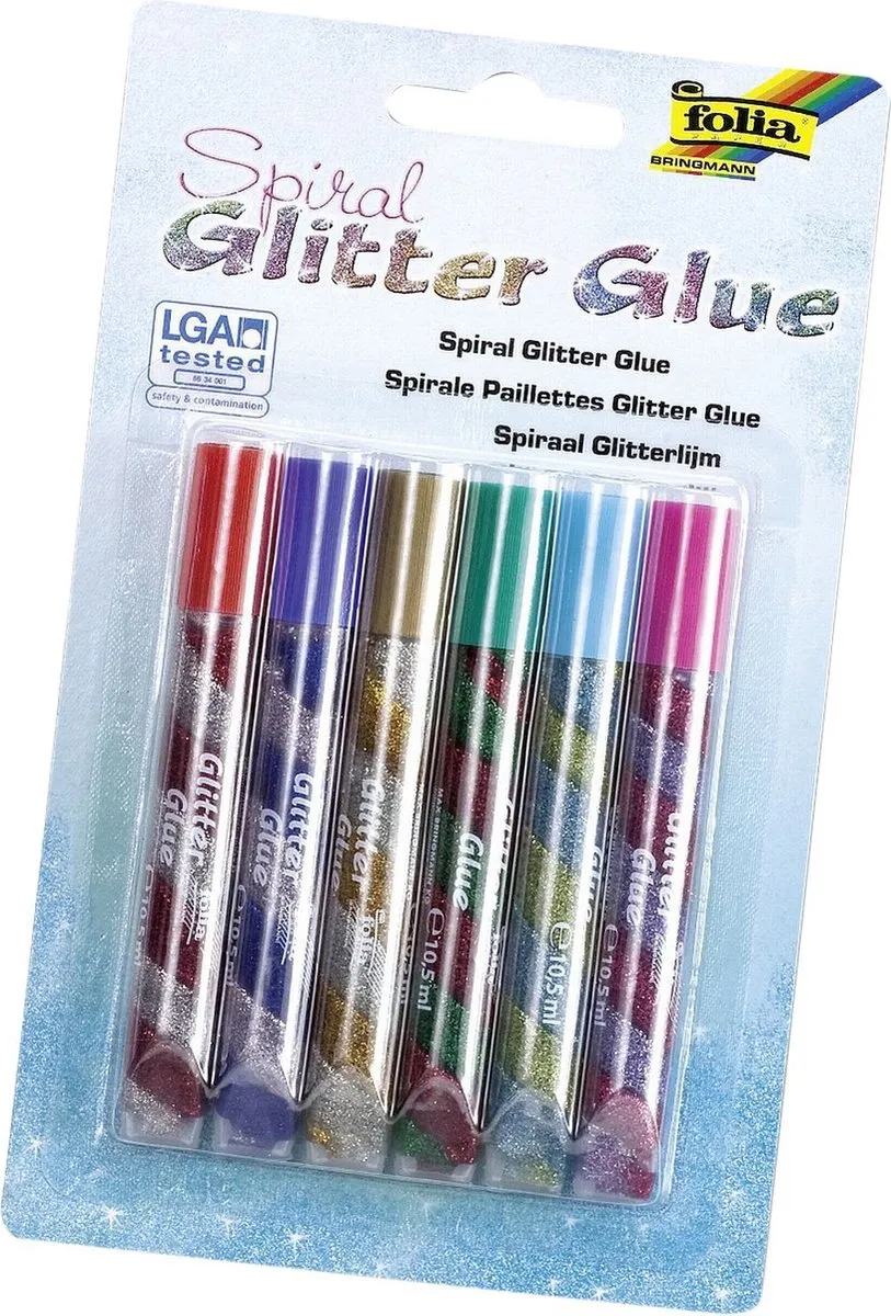 Folia Glitterlijm Meerkleurig