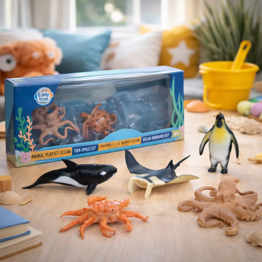 Eddy Toys Oceaan Dieren Speelset - 6 Realistische Zeedieren - Multi