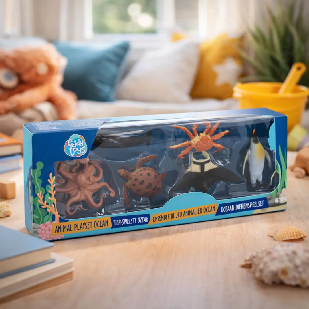 Eddy Toys Oceaan Dieren Speelset - 6 Realistische Zeedieren - Multi