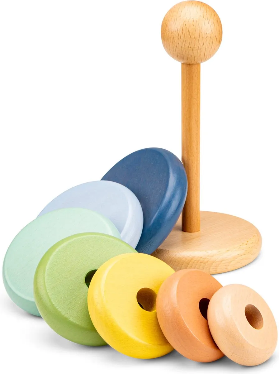 New Classic Toys Houten Stapeltoren 9-delig - FSC - Vanaf 12 maanden