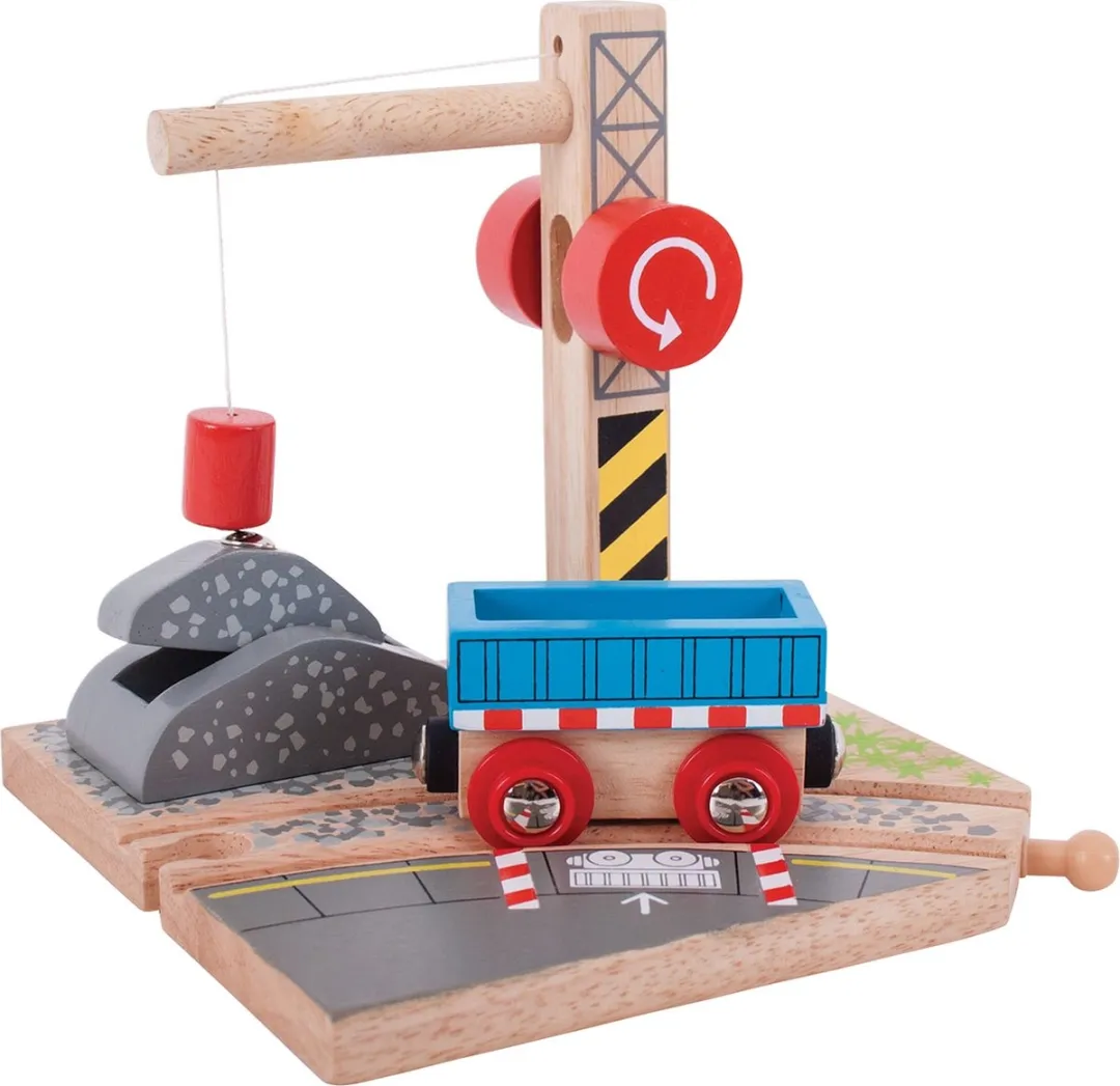 BIGJIGS Gravel Kraan Houten Rails BJT253