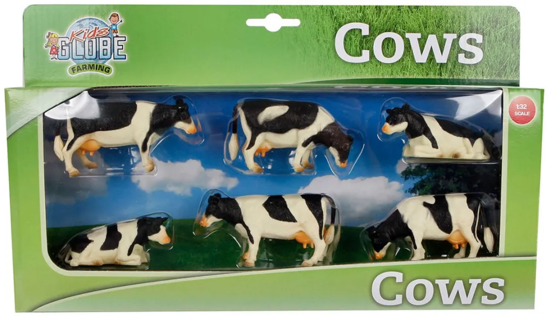 Kids Globe Koeien 1:32 - 6 Stuks - MPN 570009