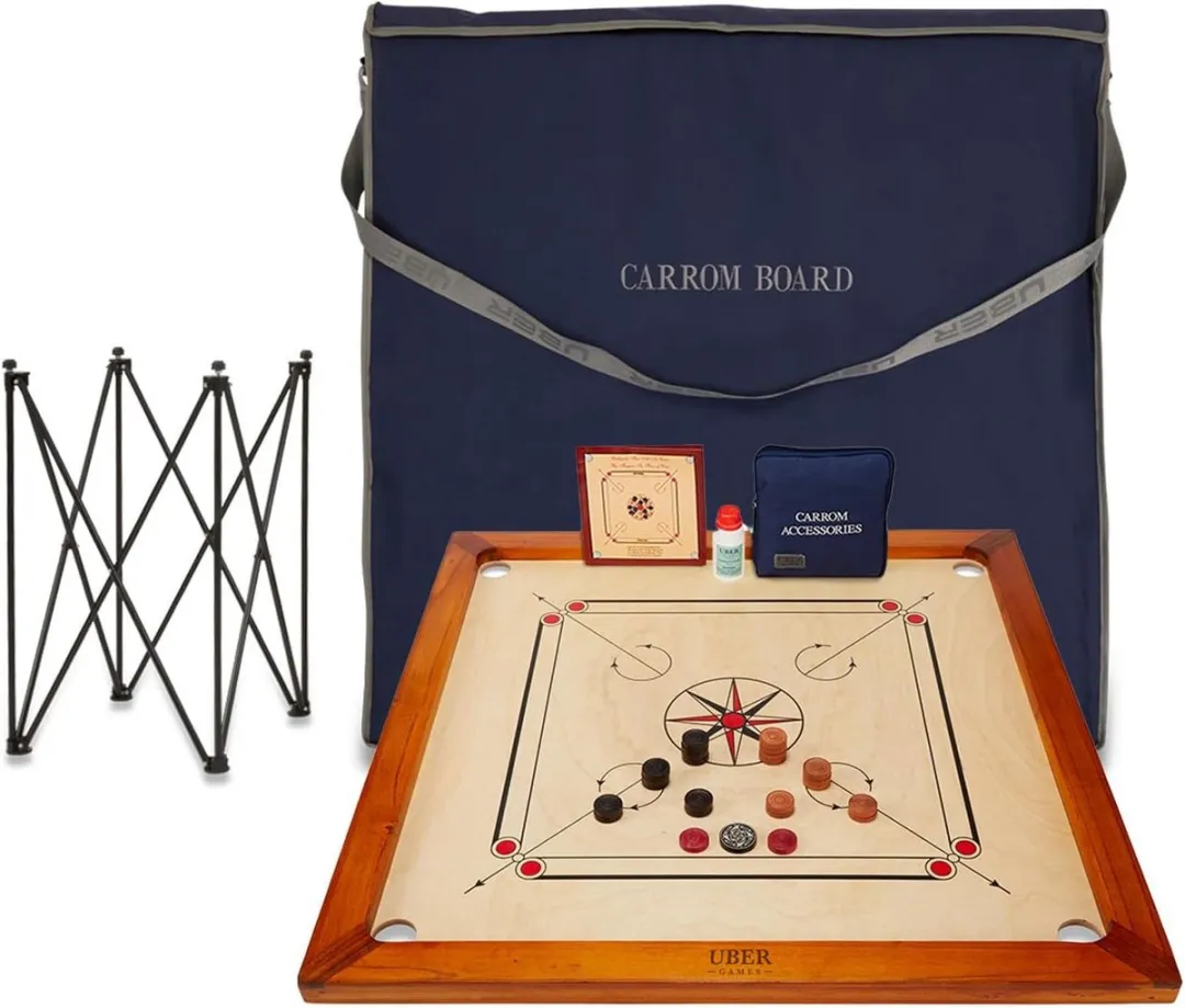 Ubergames Carrom ECO 74x74cm - Tafel met Draagtas