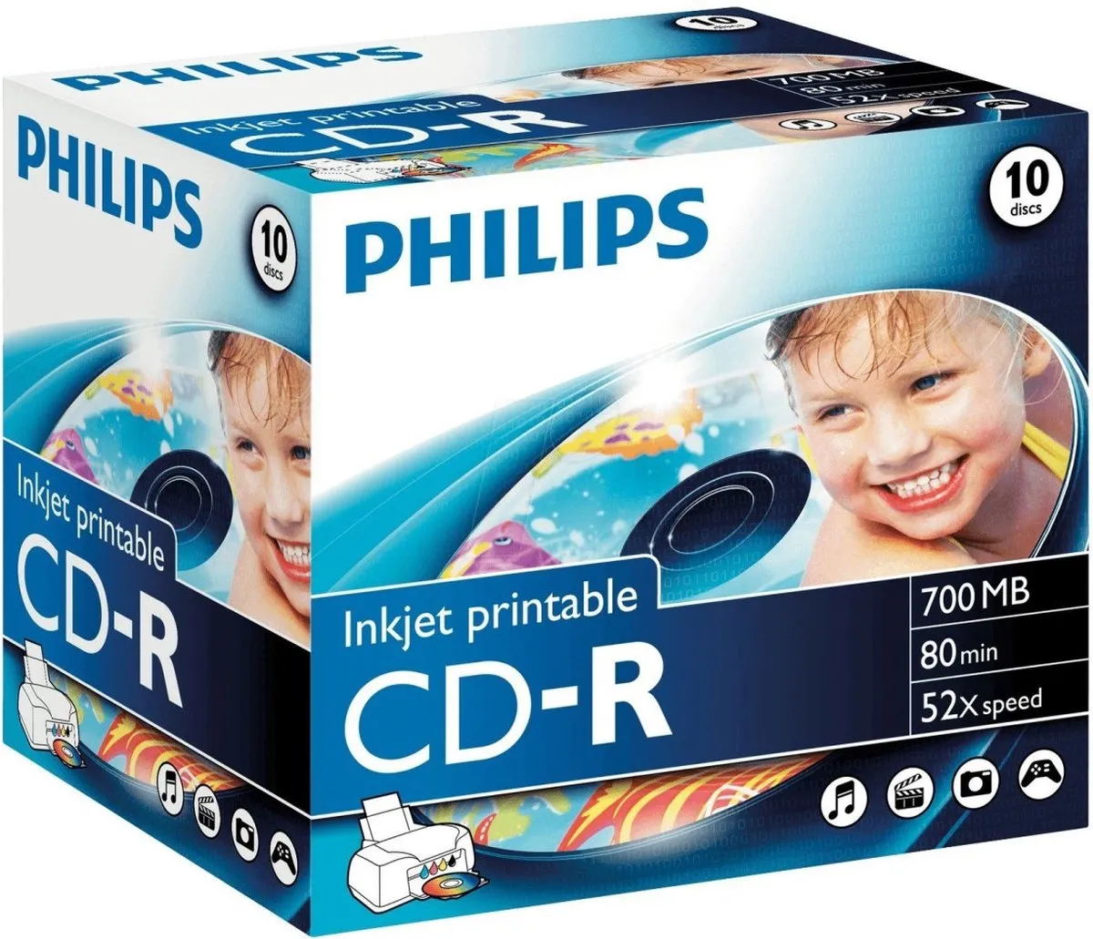 Philips CD-R 700MB CR7D5NJ10/00 - 10 Stuks