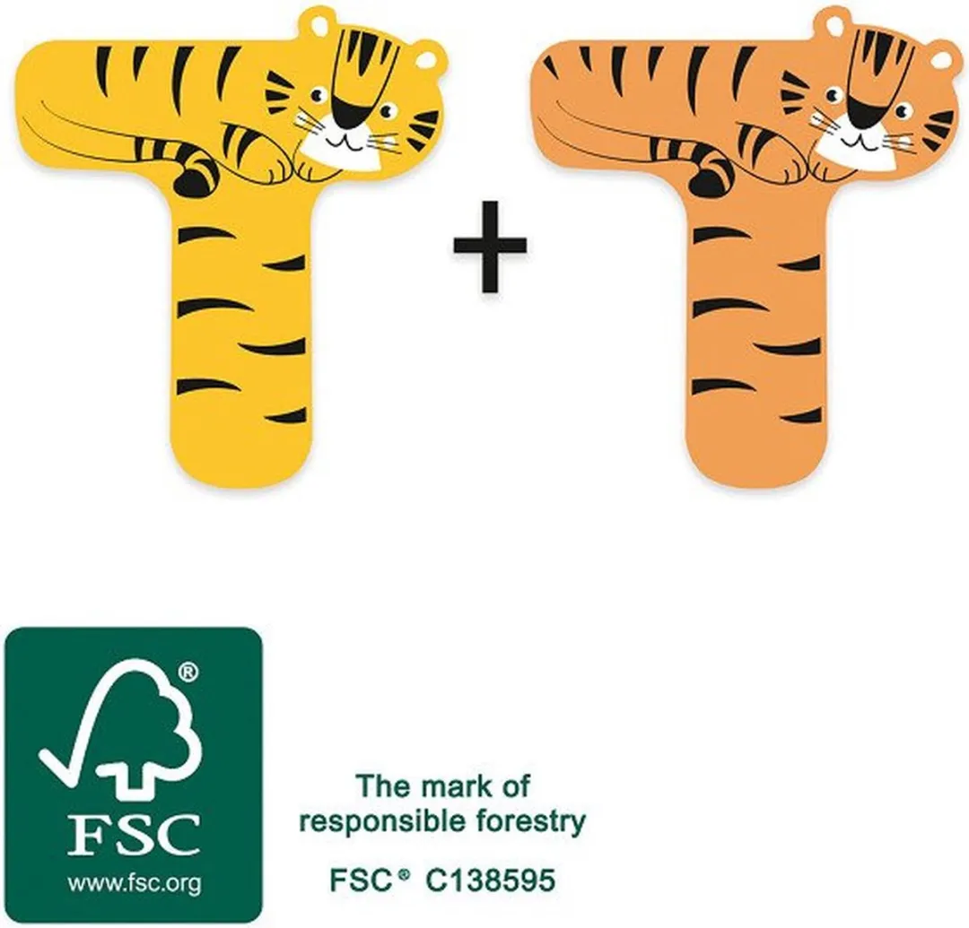 Small Foot Houten Dierenletter T - Multicolor
