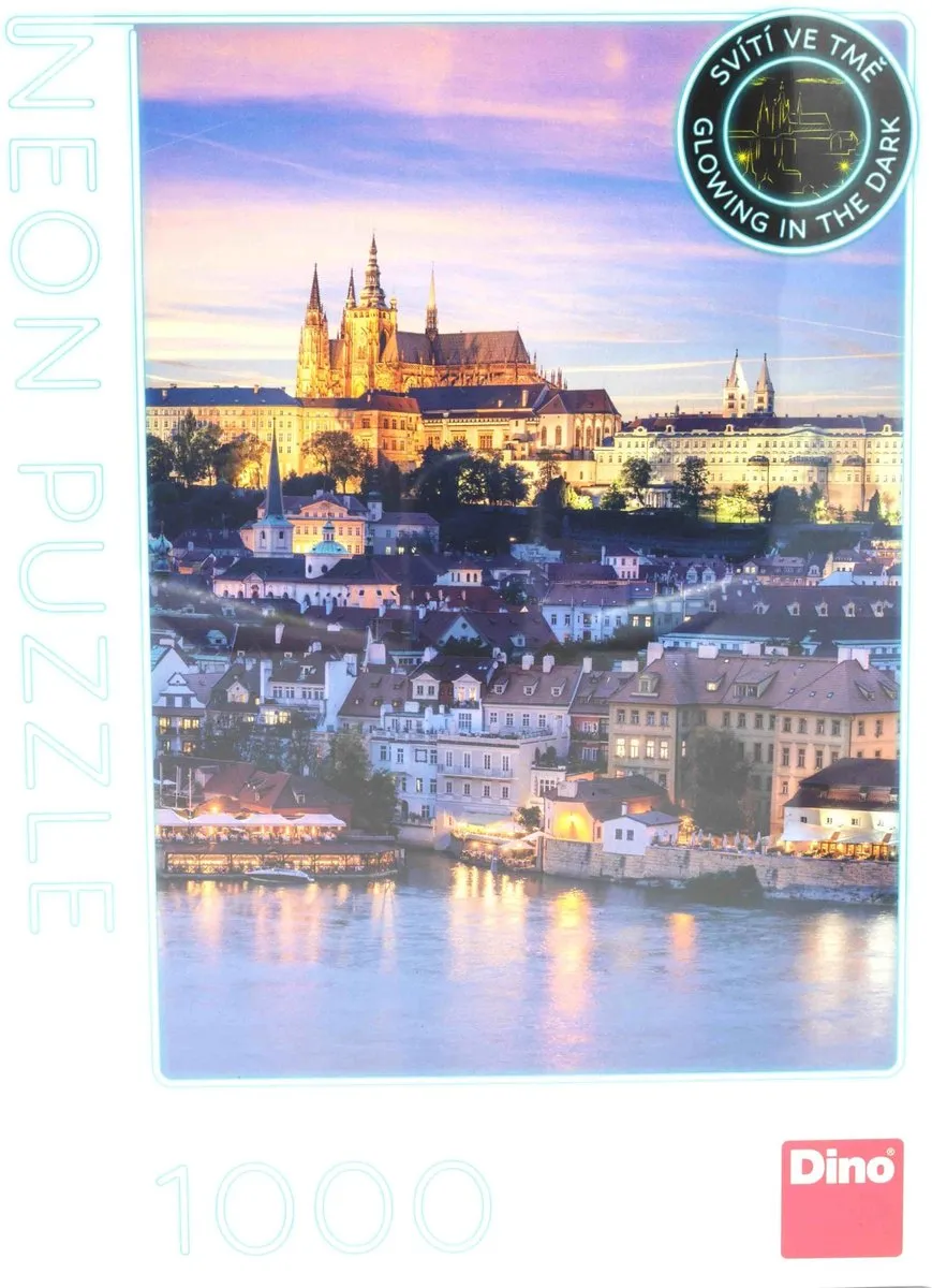 Dino Puzzle Glow in the Dark Kasteel Praag 1000 Stuks - Neon
