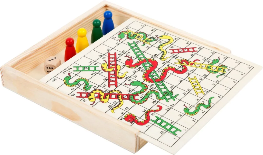 Small Foot Snakes and Ladders Game To Go - 2-4 Spelers