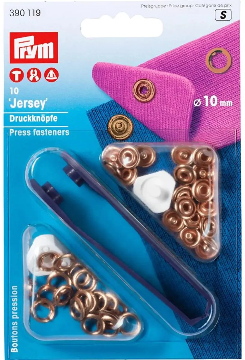 Prym Jersey Drukknopen 10mm Koper - 10 Stuks