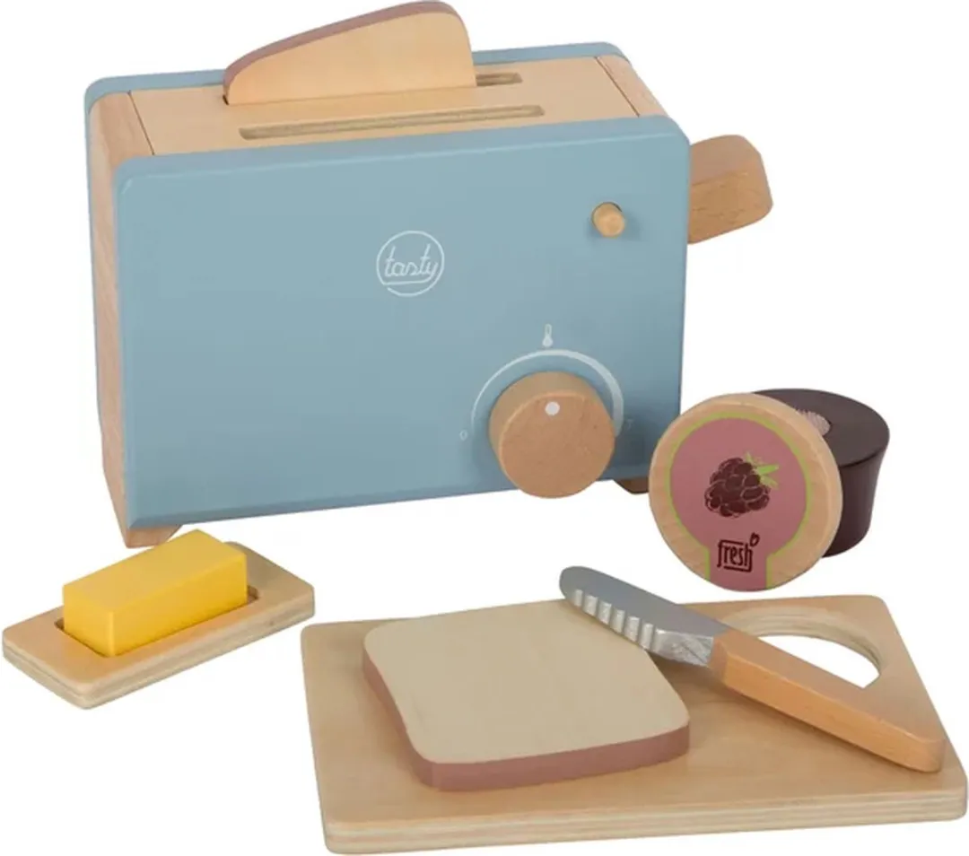 Small Foot Houten Broodrooster Set - Rood