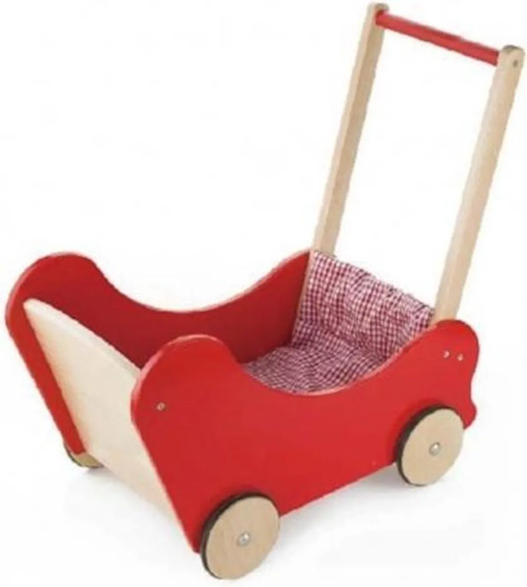 Viga Toys Houten Poppenwagen 55,3cm - Rood