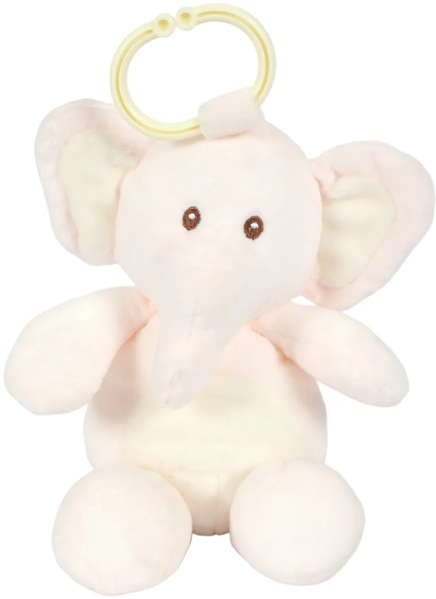 PIA Pluche Olifant Roze 25cm - Rammelaar