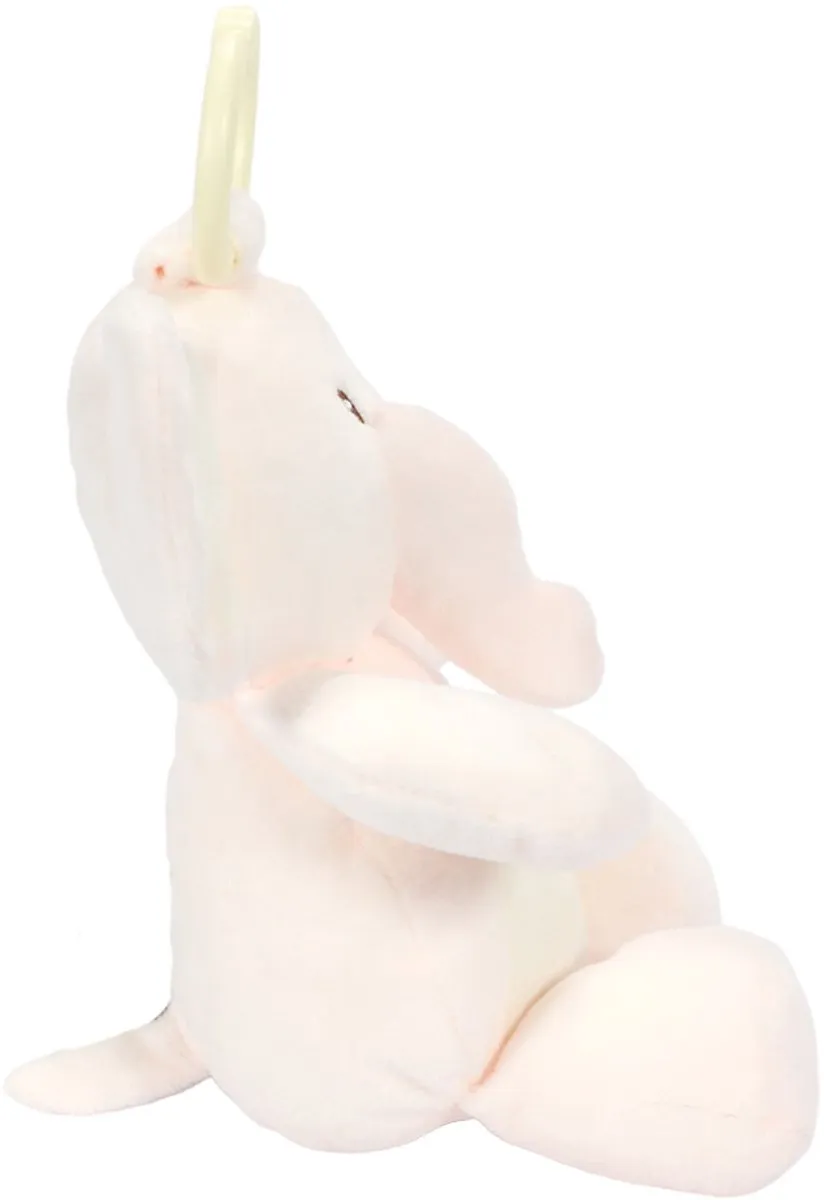 PIA Pluche Olifant Roze 25cm - Rammelaar