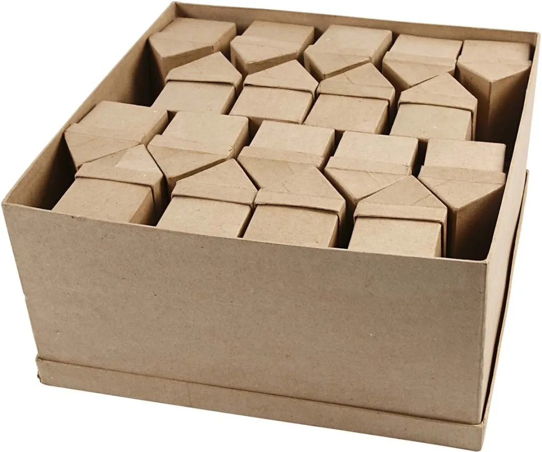 Creativ Company Creotime Huizen 6x8,5cm - 40 Stuks - Bruin