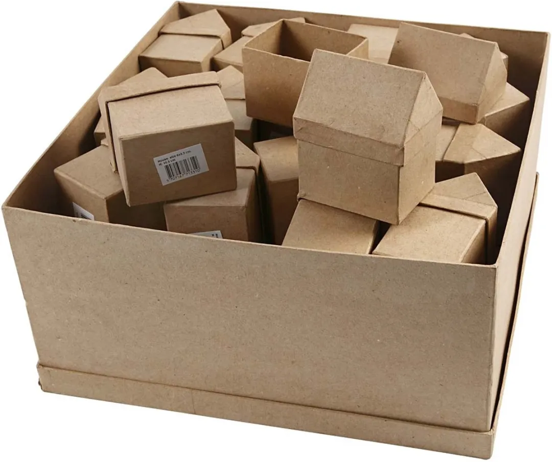 Creativ Company Creotime Huizen 6x8,5cm - 40 Stuks - Bruin