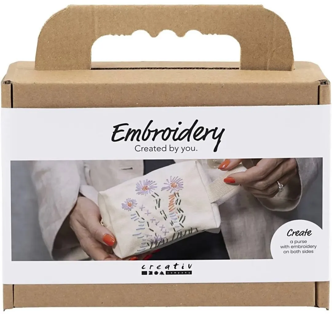 Creativ Company Mini Hobbyset Borduurwerk Make-up Tas