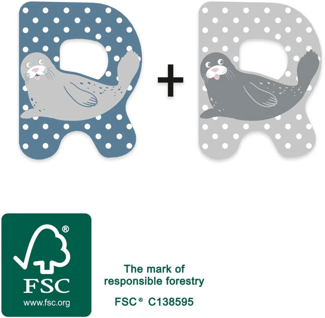 Small Foot Houten Dieren Kinderletter - Multicolor