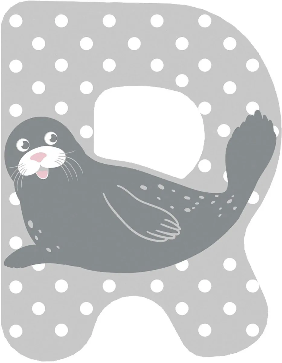 Small Foot Houten Dieren Kinderletter - Multicolor
