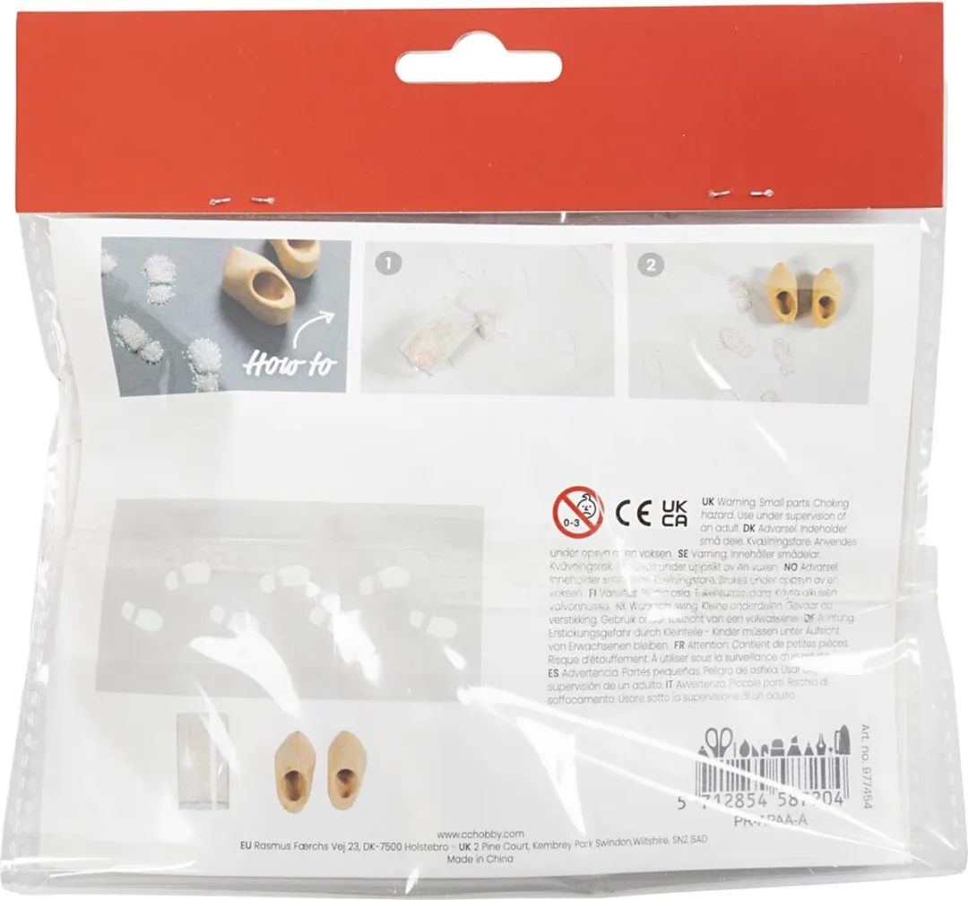 Creativ Company Miniatuur Kabouterdeur Voetafdrukken - Meerkleurig