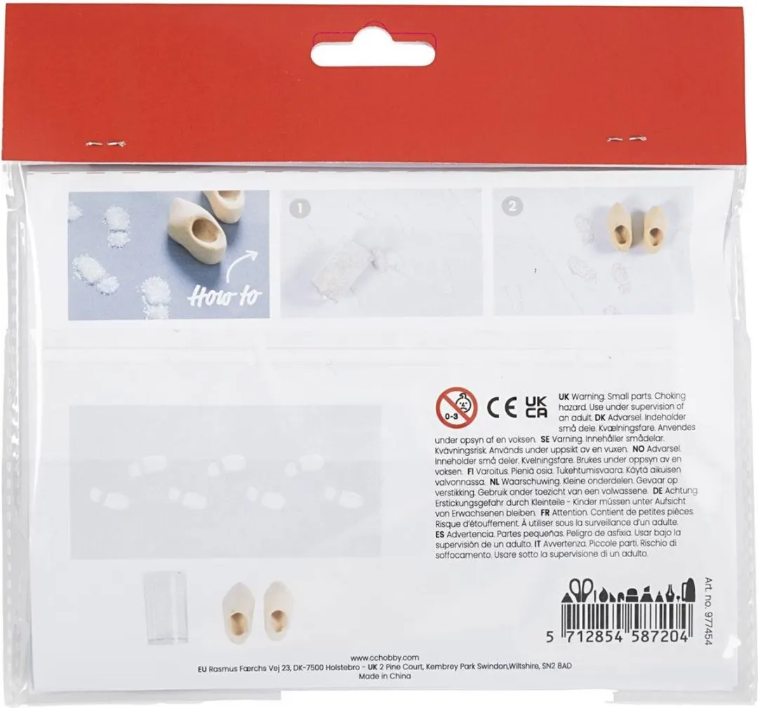 Creativ Company Miniatuur Kabouterdeur Voetafdrukken - Meerkleurig
