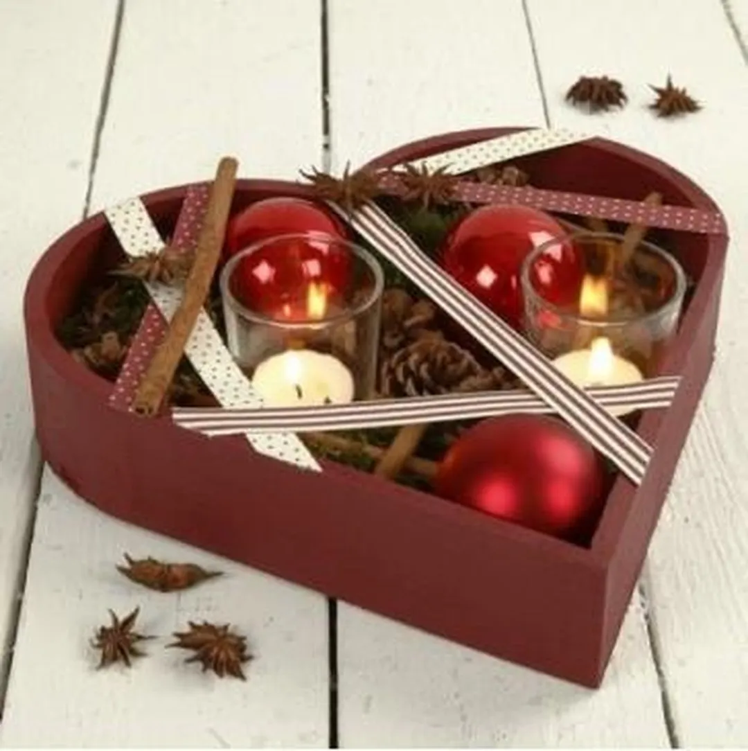 Creativ Company Houten Hartvormige Schalen - 3 Stuks Multicolor