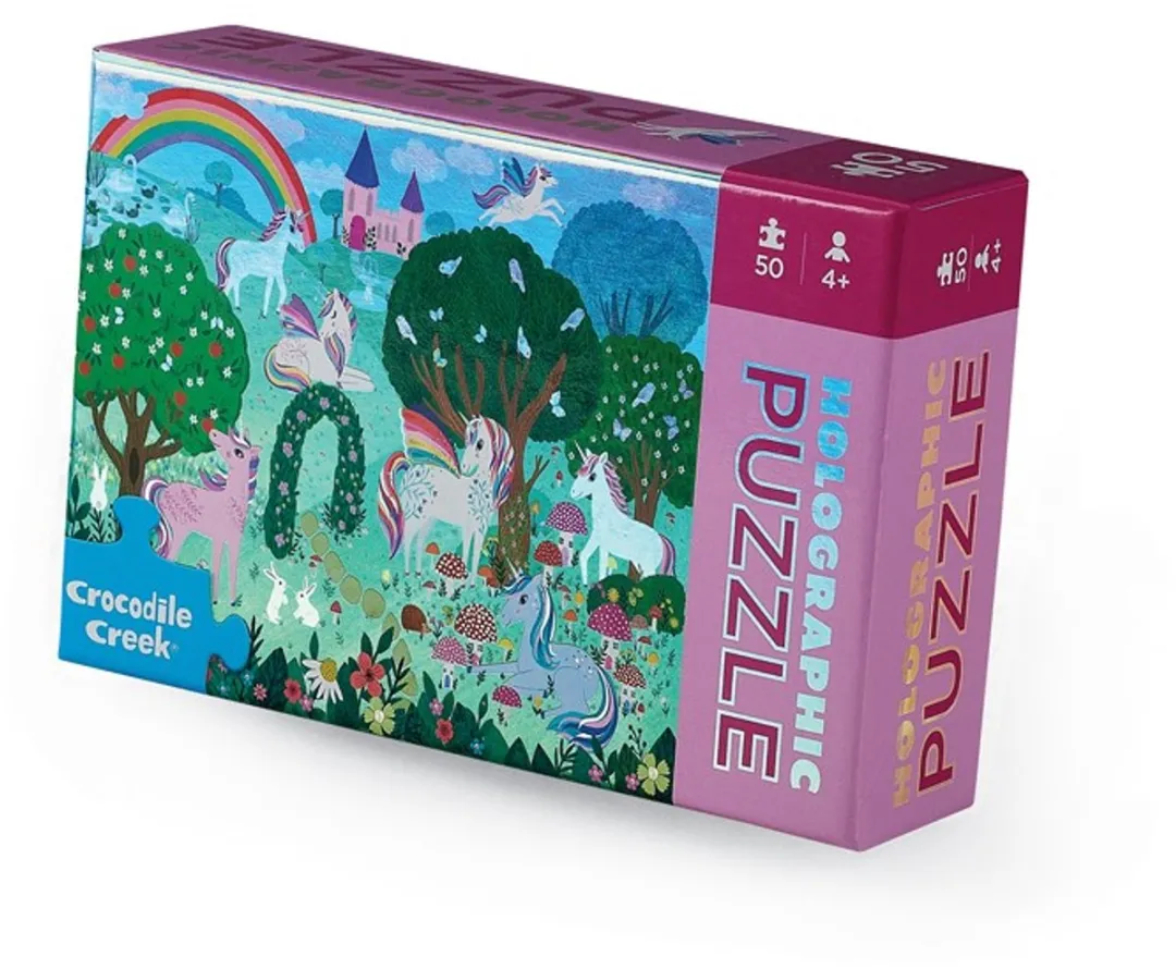 Crocodile Creek Unicorn Holografisch Puzzel 50 Stuks CC78099