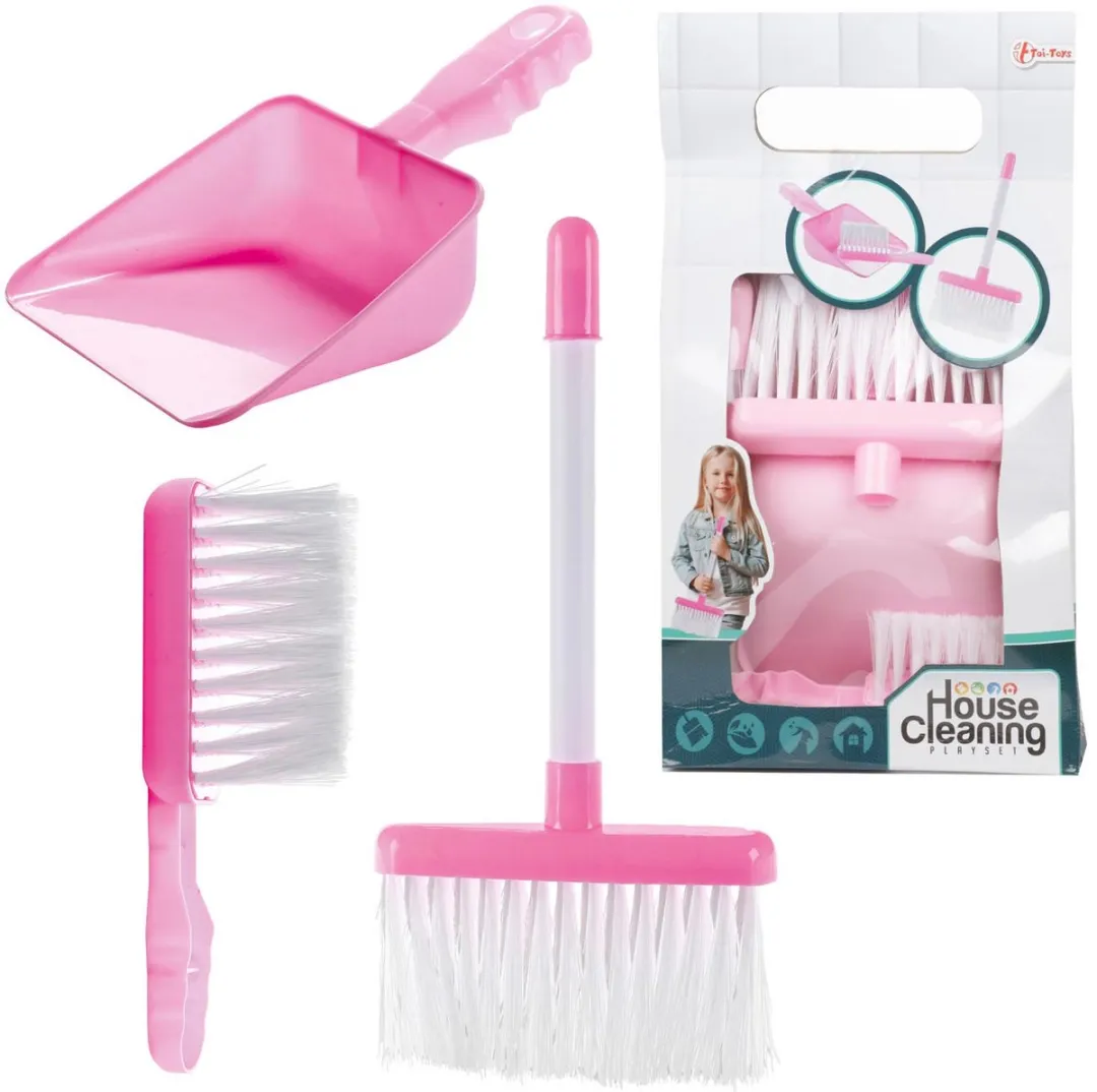 Toi-Toys Schoonmaakset Bezem met Stoffer en Blik - Multicolor
