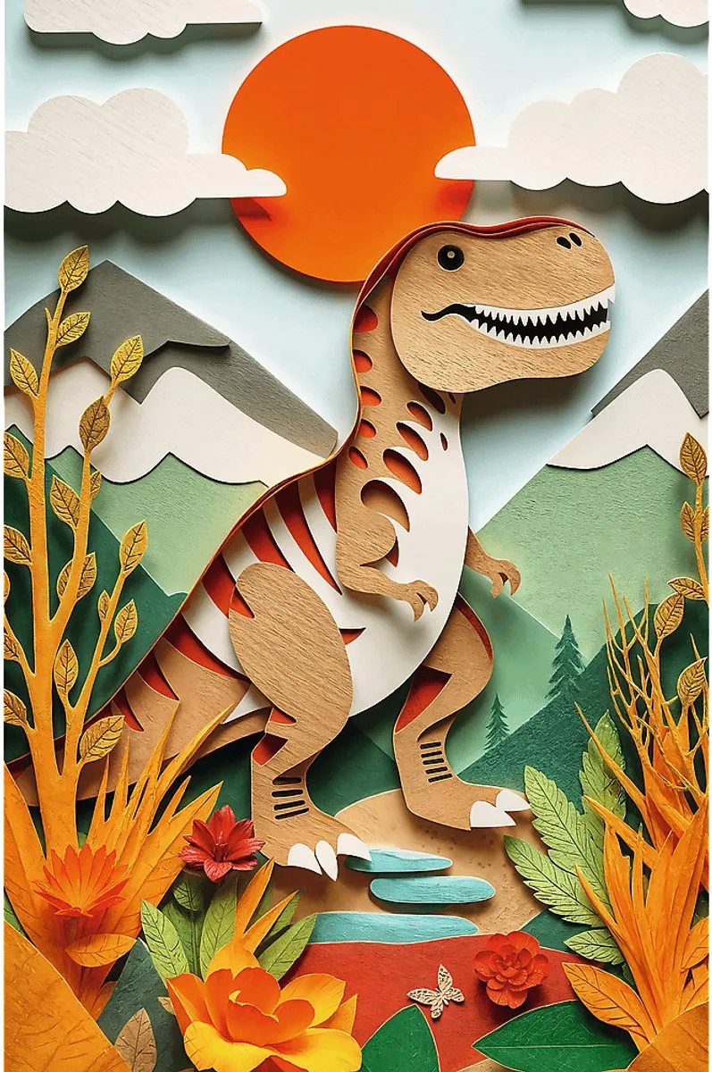 Trefl Paper Art Dinosaur 160 Stuks - 40th Anniversary - Meerkleurig