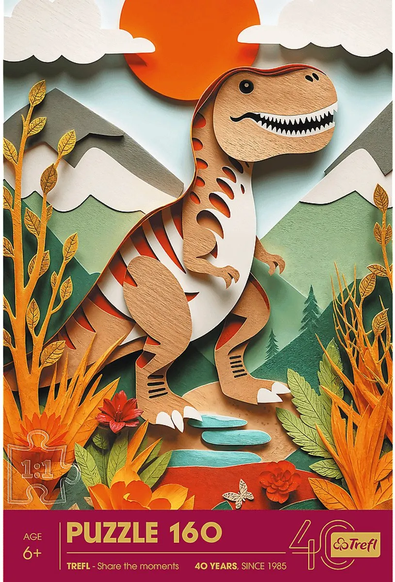 Trefl Paper Art Dinosaur 160 Stuks - 40th Anniversary - Meerkleurig