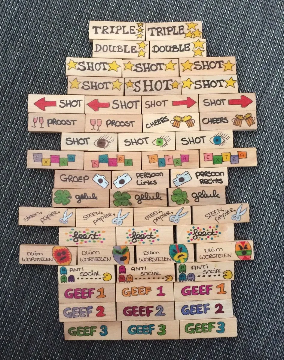 Playing Kids Timberrr Jenga - 48 Blokken