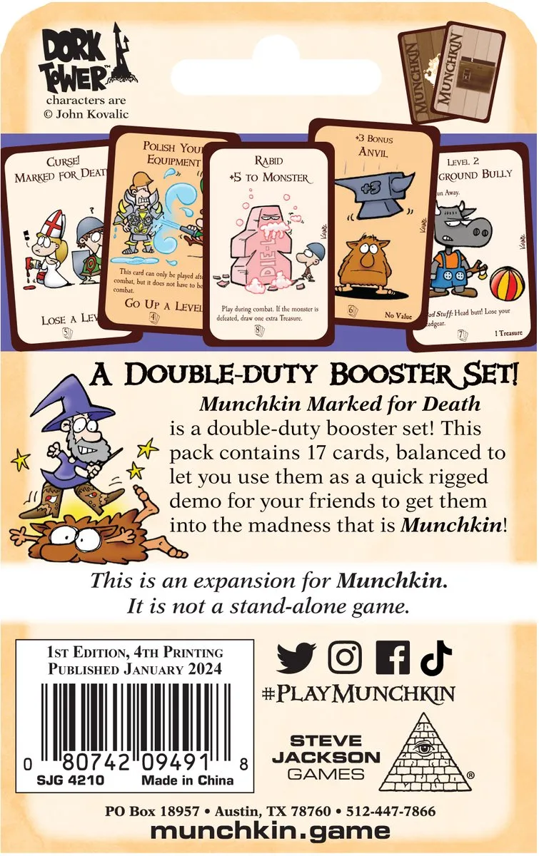 Steve Jackson Games Munchkin Marked For Death Uitbreiding - 3-6 Spelers