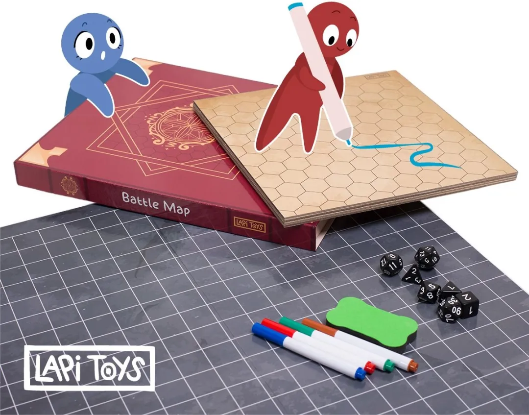 Lapi Toys Dungeons & Dragons Reversible Battlemat 100x90cm - Meerkleurig