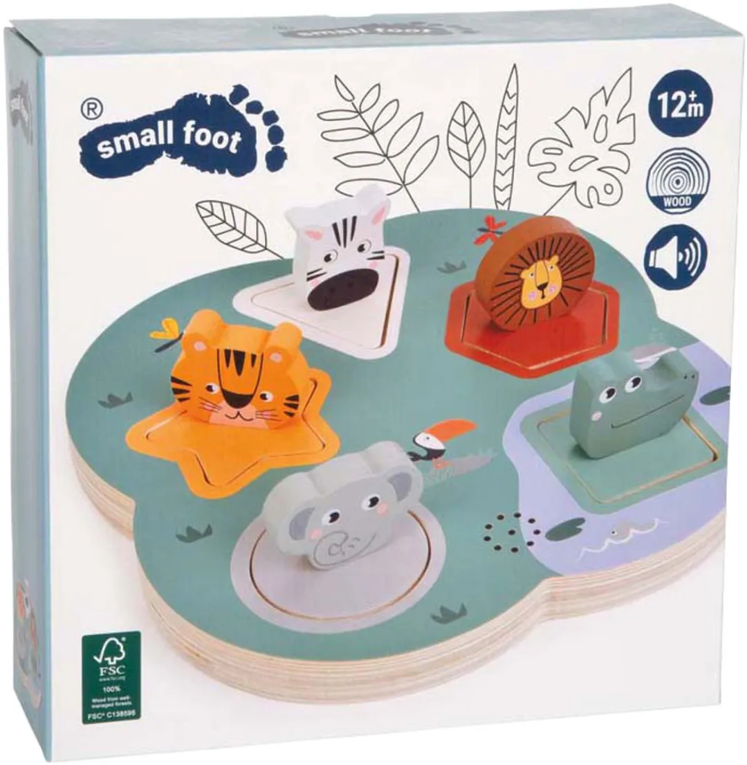 Small Foot 3D Dierengeluiden Puzzel Safari