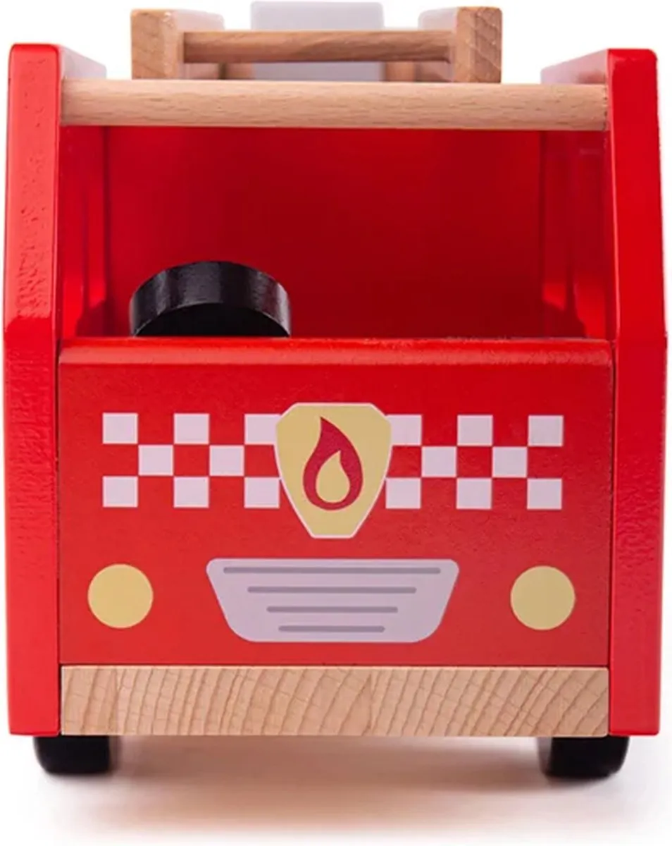 BIGJIGS Auto Brandweer Ladderwagen JT131 - 28cm