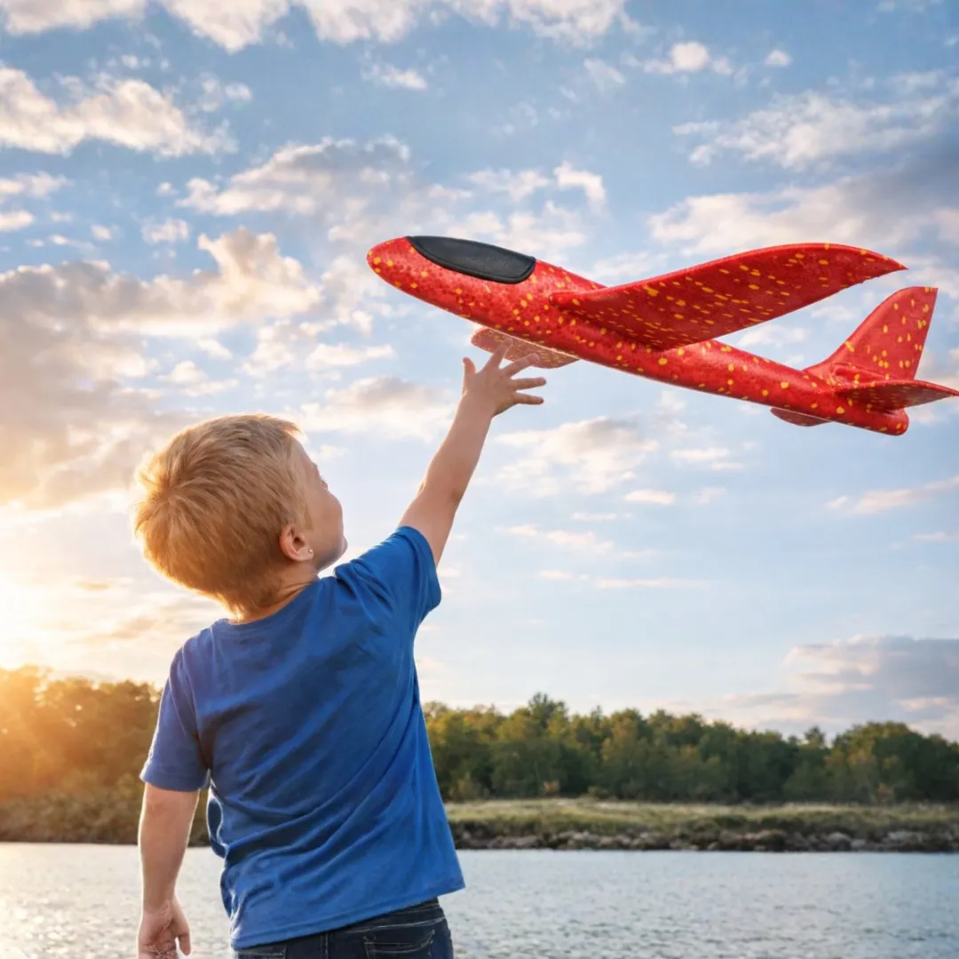 Eddy Toys Zweefvliegtuig Glider - Lichtgewicht Buitenspeelgoed - Meerkleurig