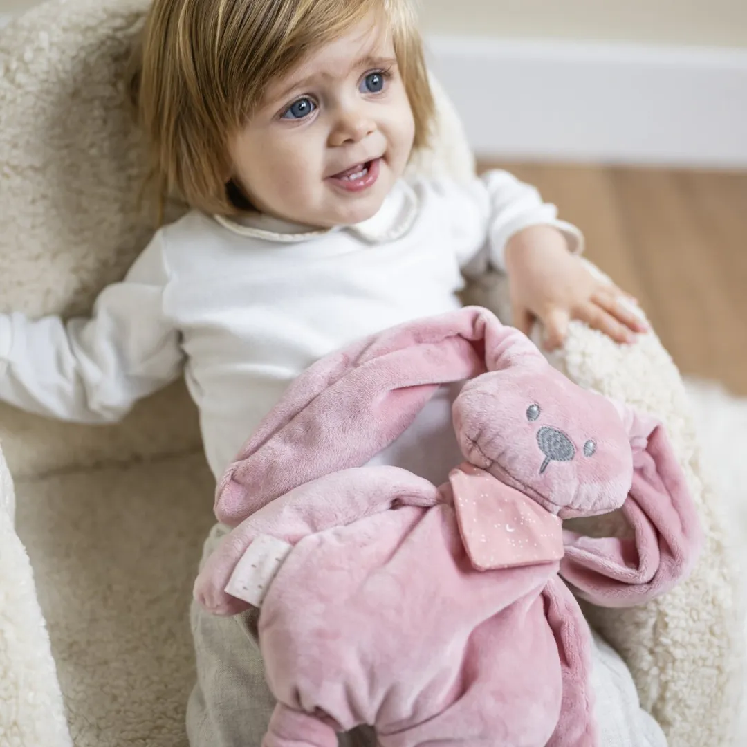 Nattou Lapidou Knuffel Konijn 30cm - Oudroze