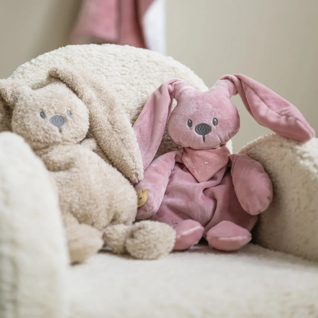 Nattou Lapidou Knuffel Konijn 30cm - Oudroze