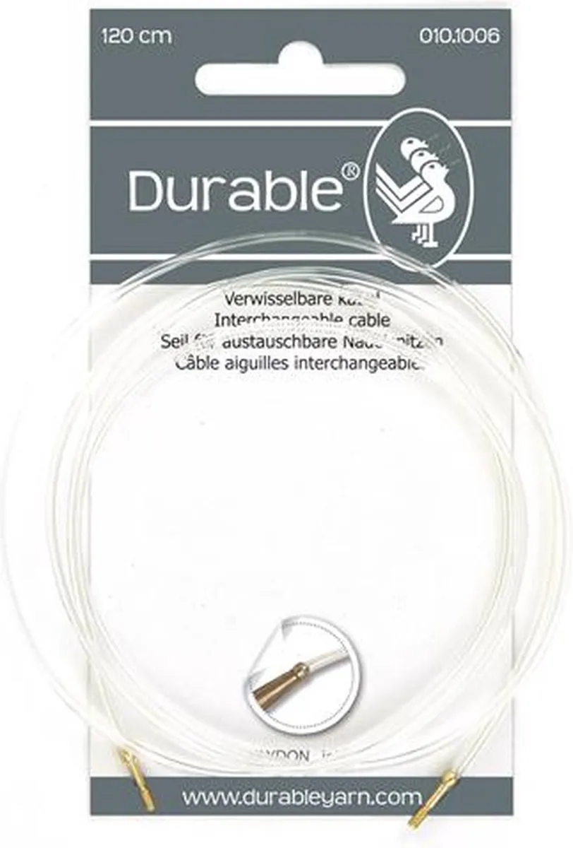 Durable Kabel 120cm voor Verwisselbare Brei-/Haaknaalden