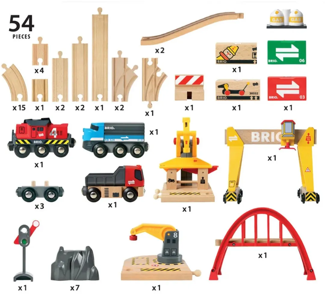 BRIO Treinset Vrachtvervoer 54-delig - MPN 63033097 - Multicolor