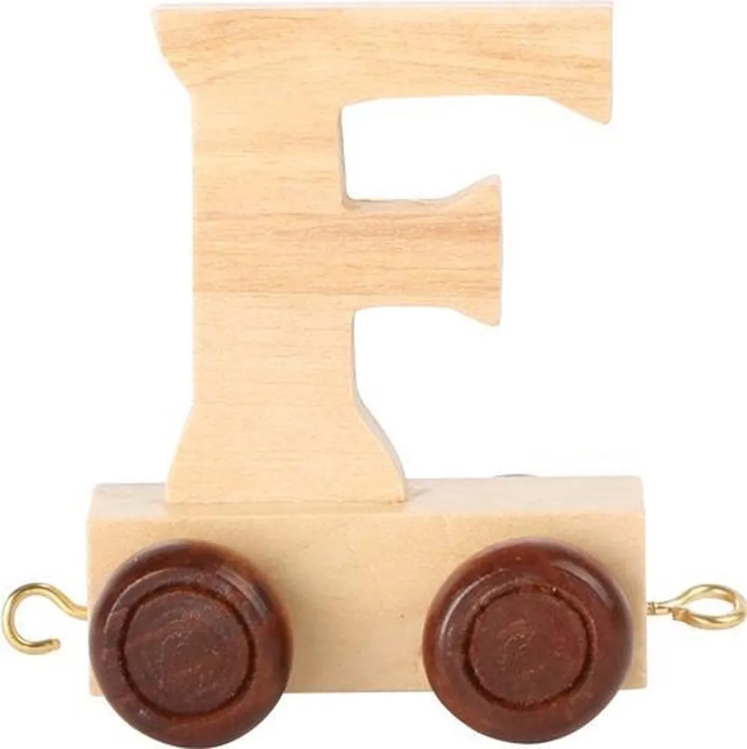 Small Foot Houten Lettertrein F - Naturel